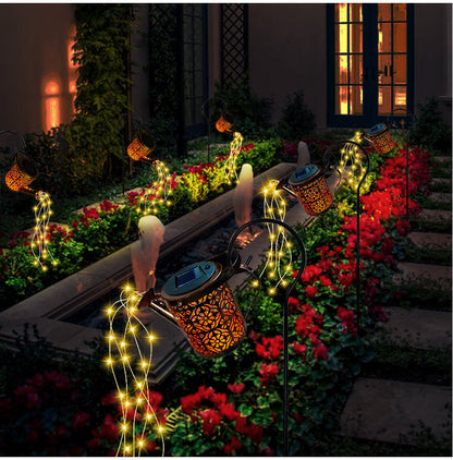 Solar-Powered LED Lantern for Garden in Moroccan Style