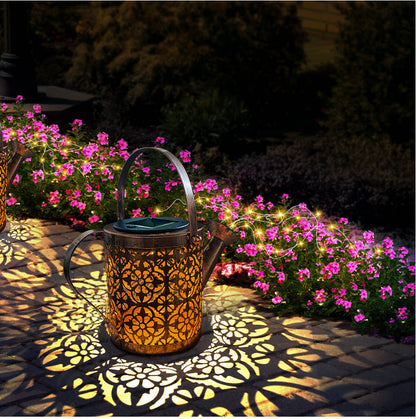 Solar-Powered LED Lantern for Garden in Moroccan Style