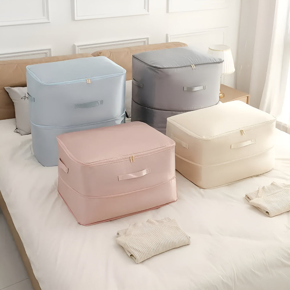 Compression Storage Bags for Clothes & Bedding with Zip Closure – Space-Saving Design