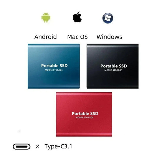 128GB USB-C 3.1 High-Speed Solid State Drive – Compact Storage Solution