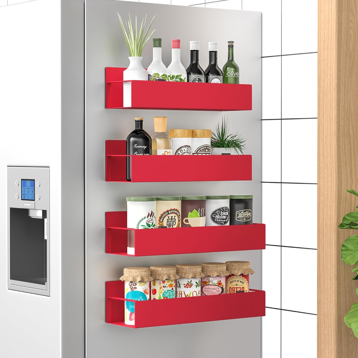 Magnetic Spice Rack Set - Space-Saving Storage for Easy Access