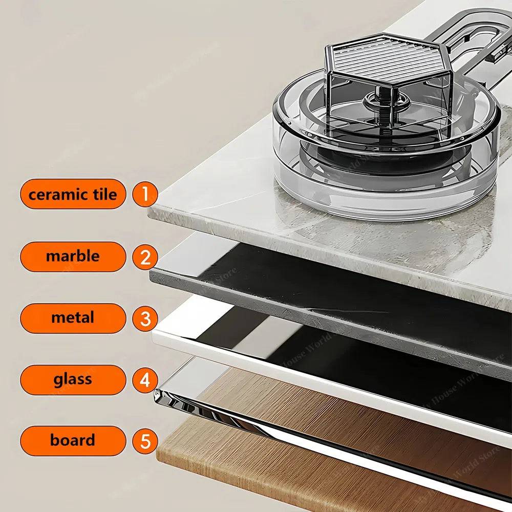 Wall-Mounted Spice Rack with Suction Cups | Adjustable & Space-Saving