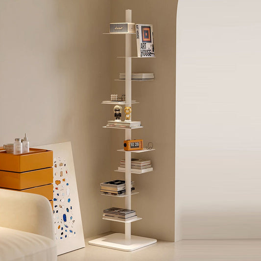 9-Tier Bookshelf in Multicolor - Stylish Carbon Steel Design