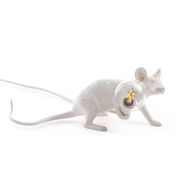 Unique Mouse-Shaped Table Lamp with Warm Light - Playful Decor for Creative Areas
