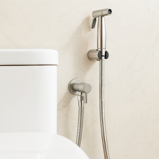 Adjustable Stainless Steel Bidet Sprayer – Ergonomic Handheld Hygiene Tool