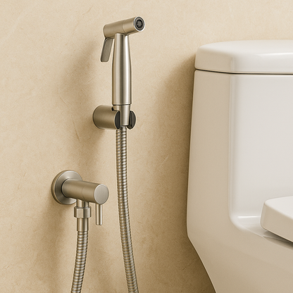 Adjustable Stainless Steel Bidet Sprayer – Ergonomic Handheld Hygiene Tool