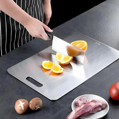 Antibacterial Stainless Steel Cutting Board – Durable Food Preparation Tool