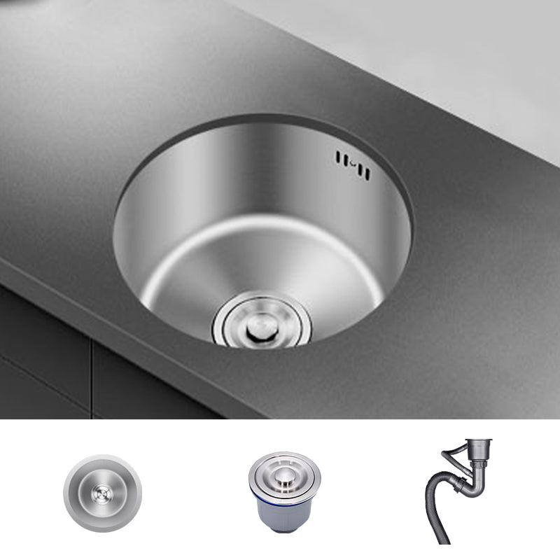 Round Undermount Stainless Steel Sink – Single Basin for Durability
