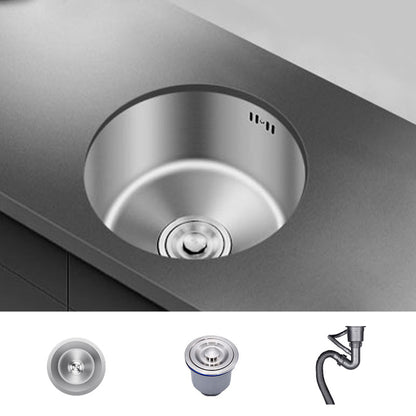 Round Undermount Stainless Steel Sink – Single Basin for Durability