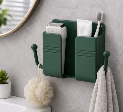 Entryway Organizer Rack for Keys and Mail - Wall Mounted Storage with Compartments for Kitchen and Office