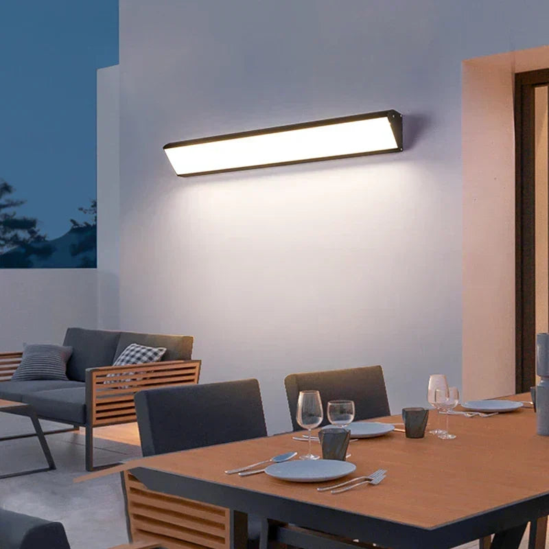 Contemporary Slim LED Outdoor Wall Fixture