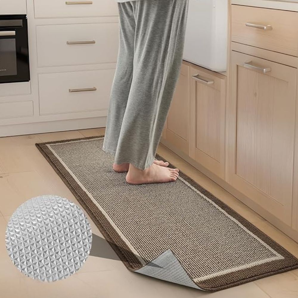 Two-Colored Knitted Kitchen Rug