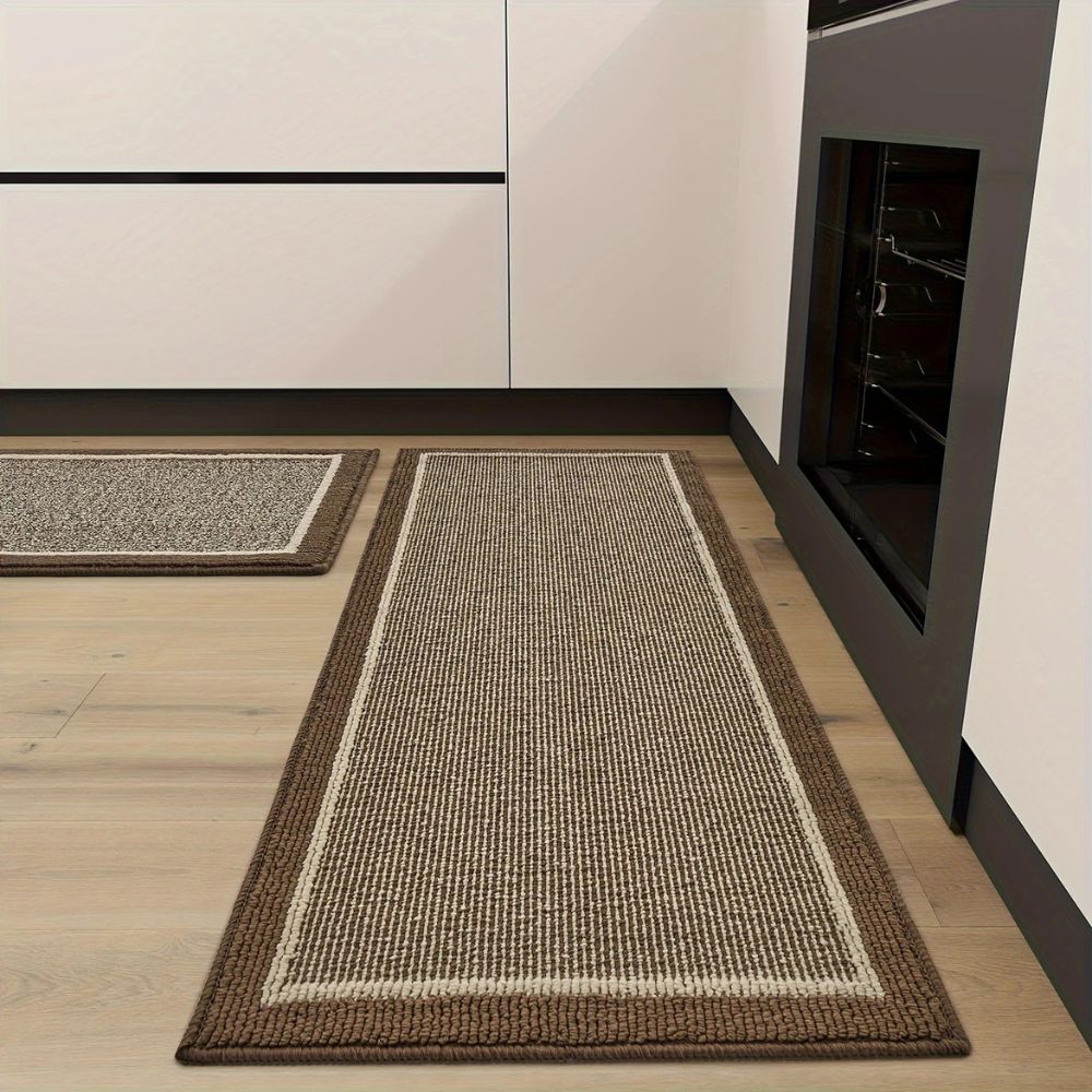 Two-Colored Knitted Kitchen Rug