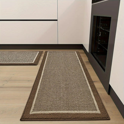 Two-Colored Knitted Kitchen Rug