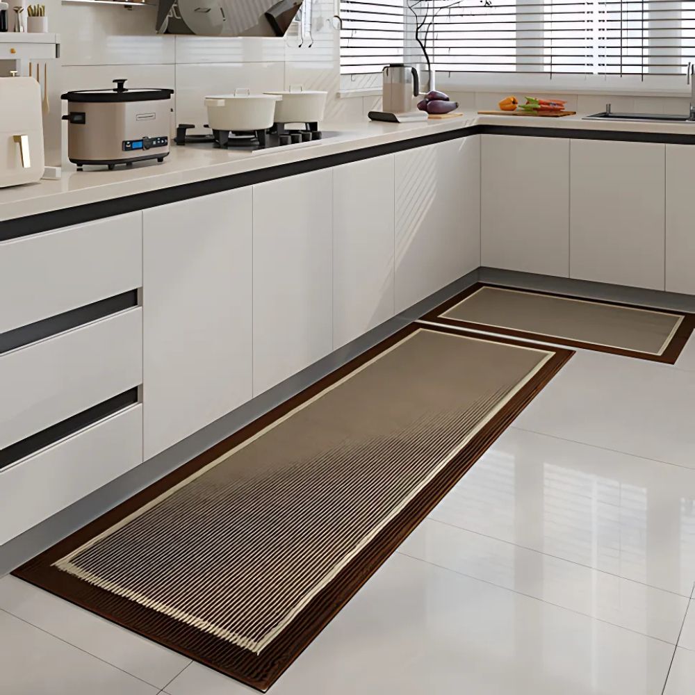 Two-Colored Knitted Kitchen Rug