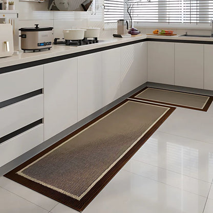 Two-Colored Knitted Kitchen Rug