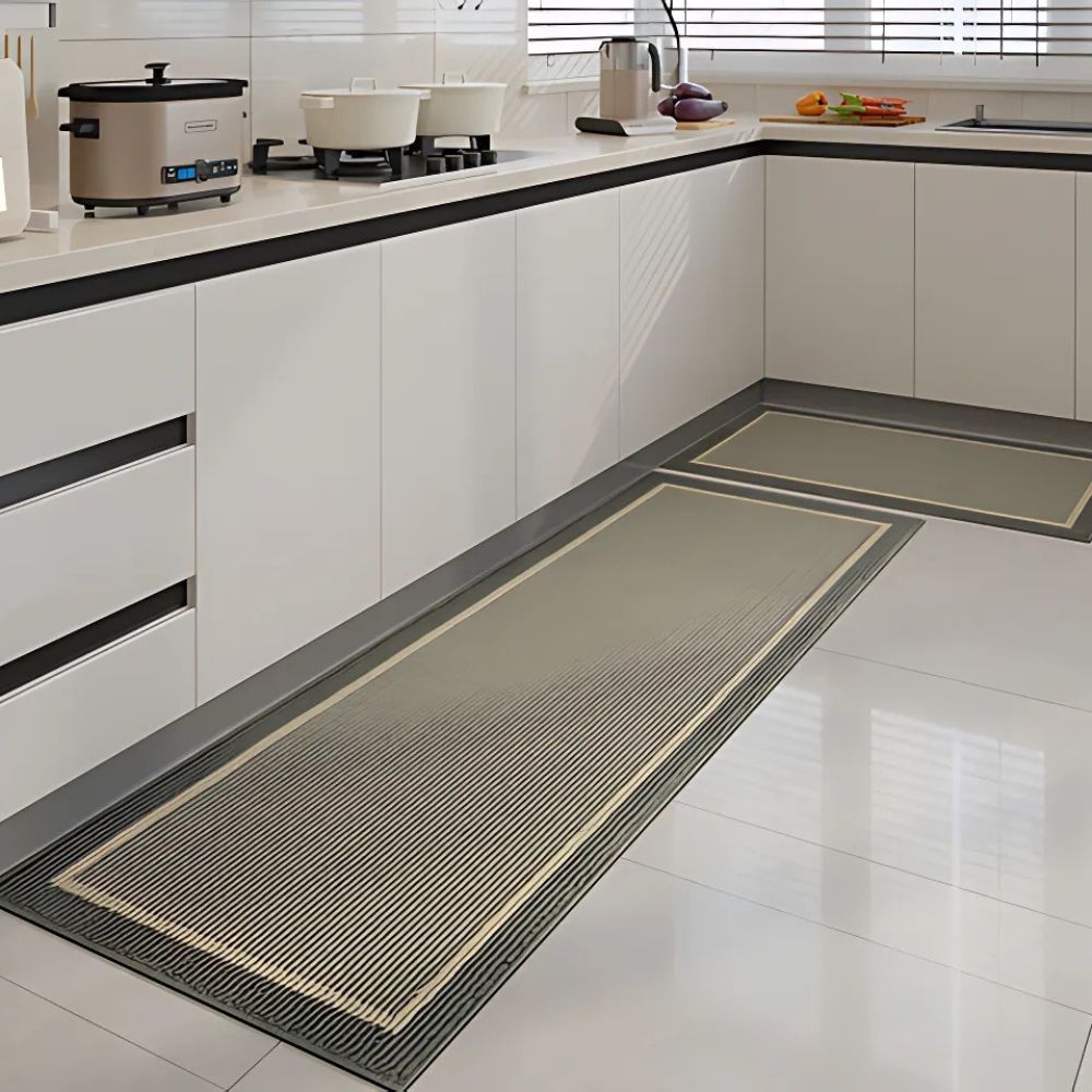 Two-Colored Knitted Kitchen Rug