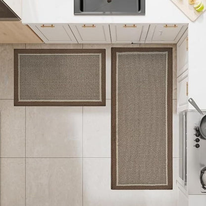 Two-Colored Knitted Kitchen Rug