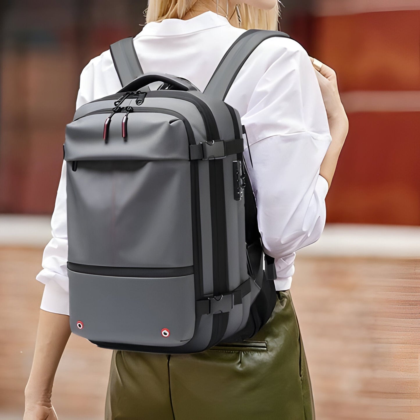 Compression Backpack with Versatile Compartments for Travel and Daily Use