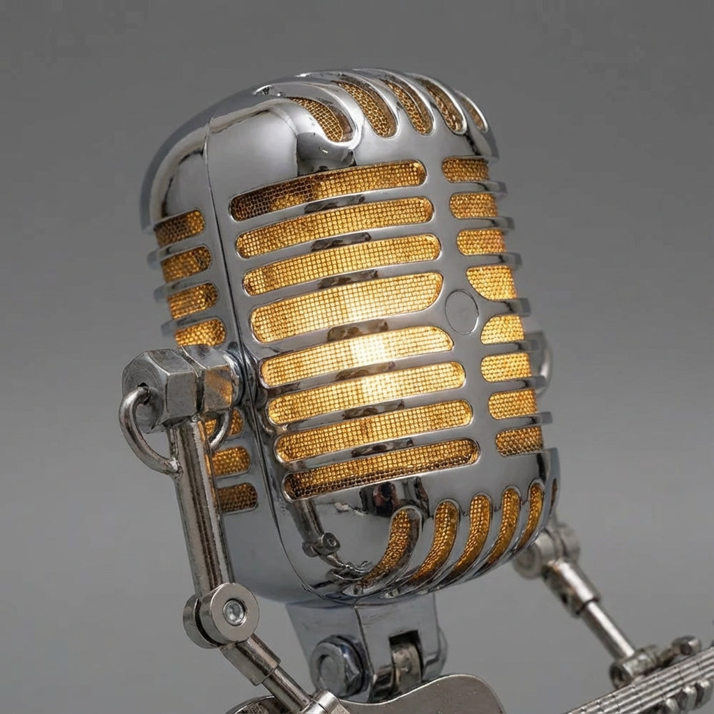 Guitar-Inspired Table Lamp with Warm LED Light - Fun Design for Cozy Atmosphere