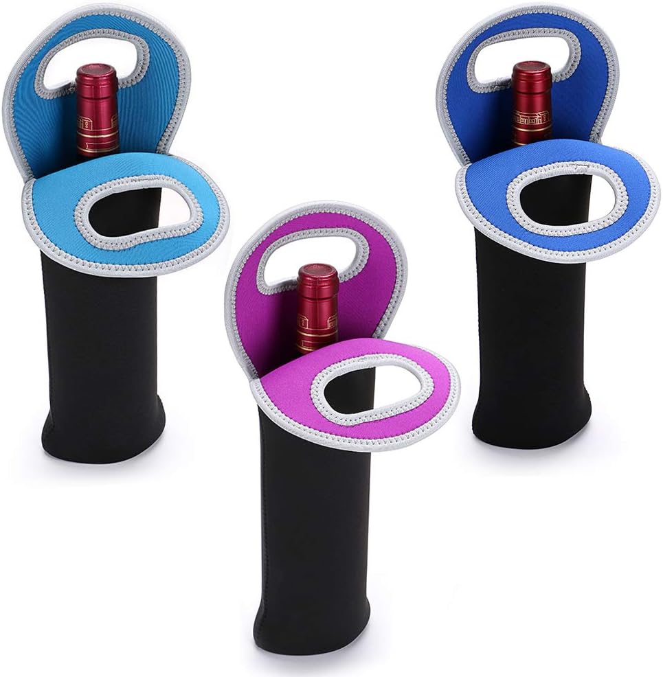 Insulated Wine Tote for Two Bottles – Neoprene Carrier for Travel