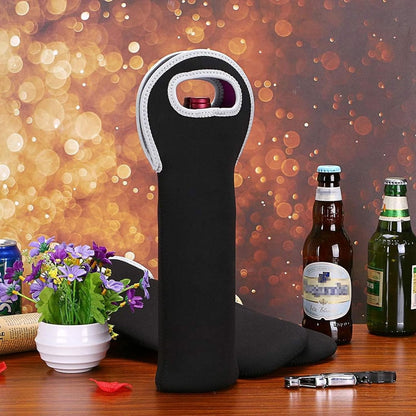 Insulated Wine Tote for Two Bottles – Neoprene Carrier for Travel