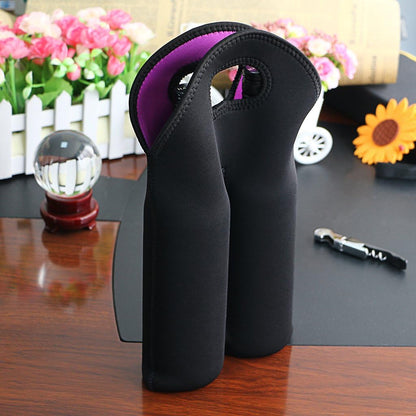 Insulated Wine Tote for Two Bottles – Neoprene Carrier for Travel