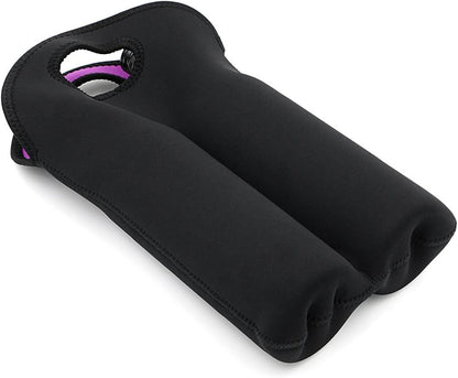 Insulated Wine Tote for Two Bottles – Neoprene Carrier for Travel