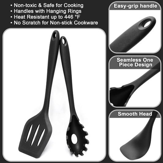 15-Piece Non-Stick Silicone Cooking Tools Set for a Chic Kitchen