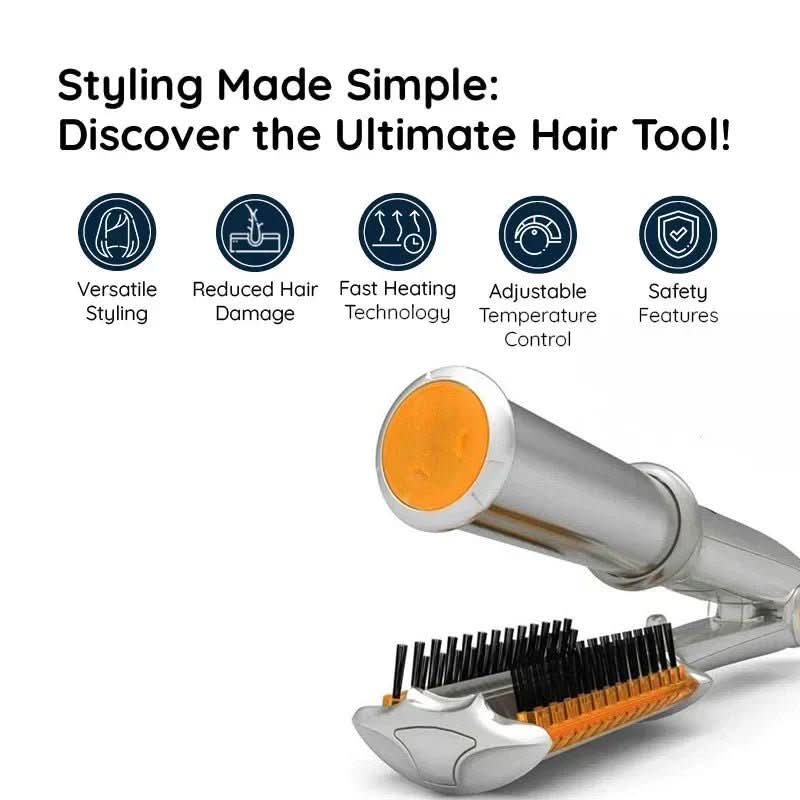 3 Heat Setting Rotating Hair Brush for Easy and Stylish Hair Styling