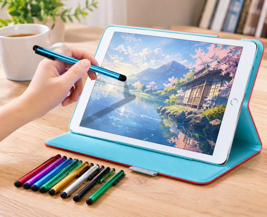 10-Pack of Capacitive Stylus Pens with Soft Rubber Tips for Tablets, Phones, Kindles, and Laptops