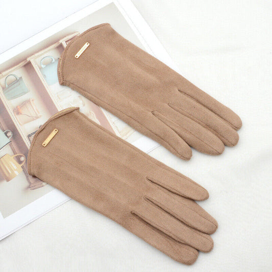 Women's Touchscreen Gloves with Cashmere Lining - Warm Winter Wear
