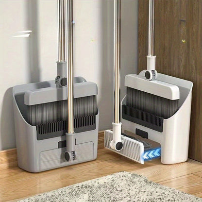 Broom and Dustpan Set with Comfortable Grip for Easy Home Cleaning