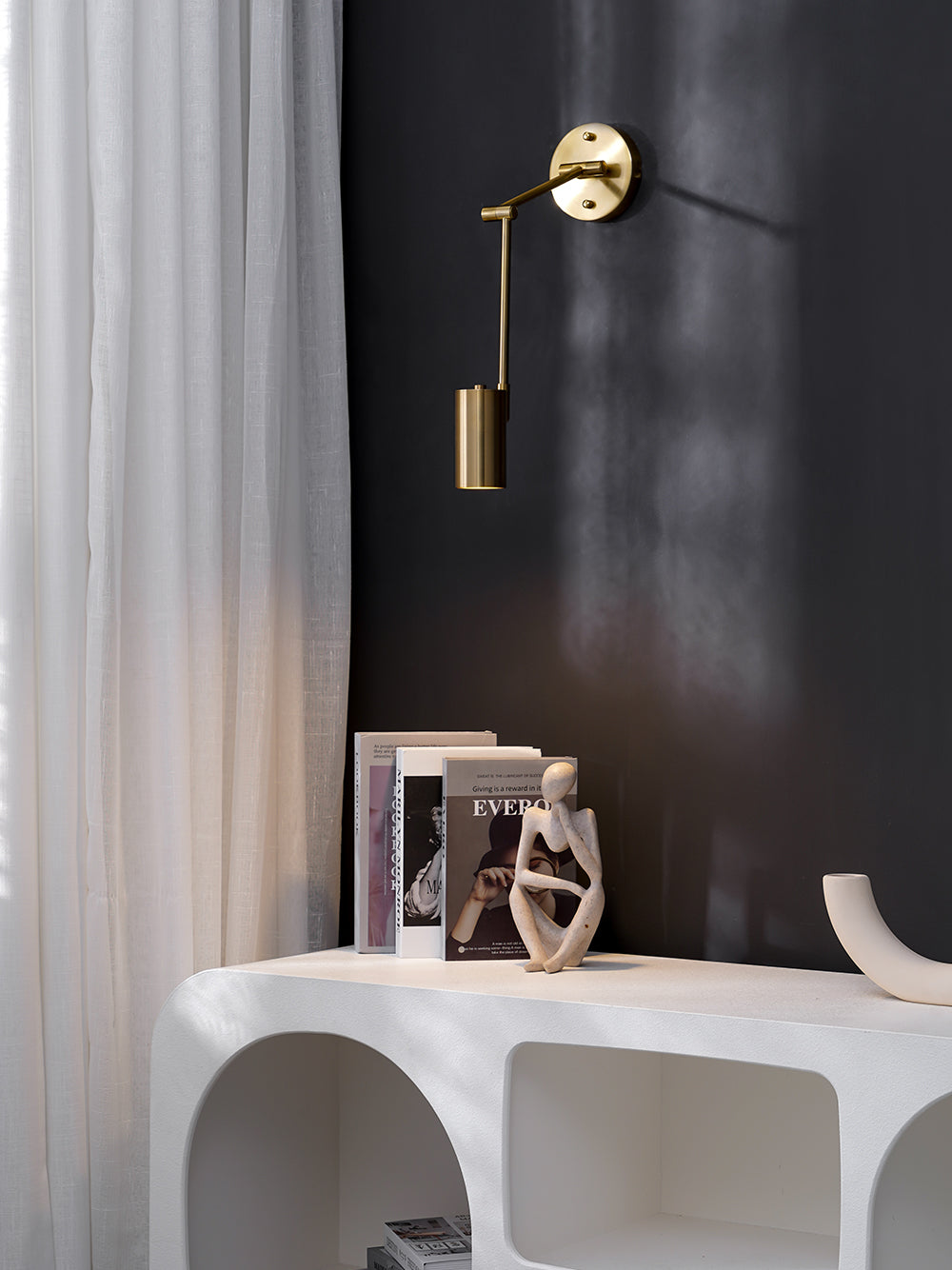 Adjustable Arm LED Wall Light in Minimalist Design