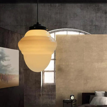 Geometric Pendant Light in Mid-Century Art Deco Style