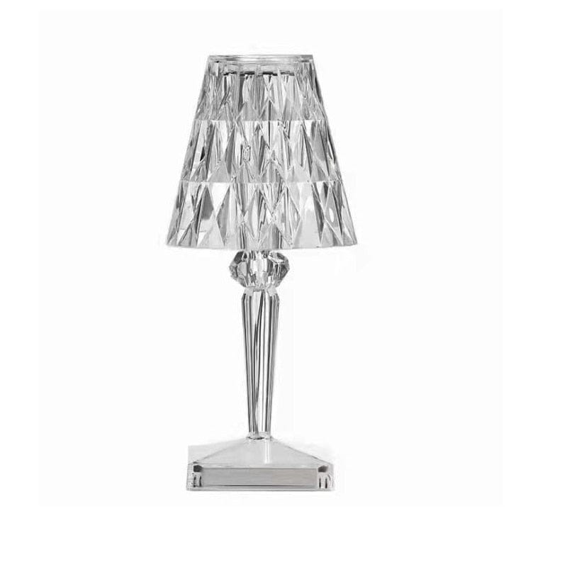 Sophisticated LED Table Lamp with Diamond-Inspired Glow