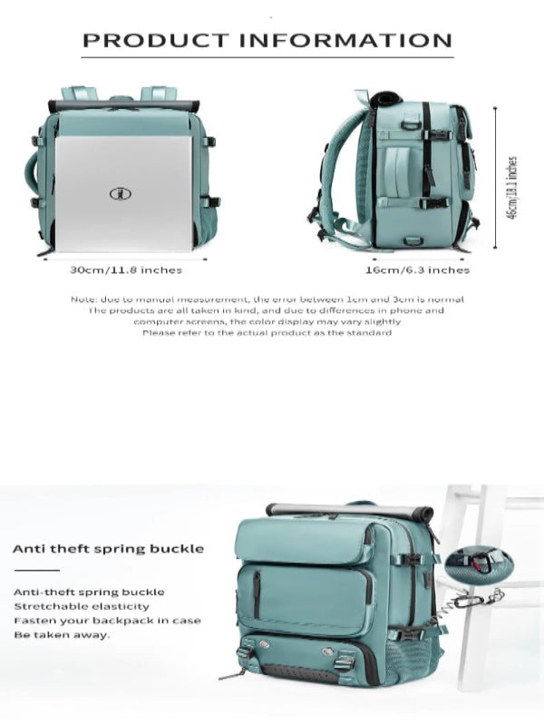 Waterproof Travel Backpack with USB Port & Shoe Storage for Organized Trips