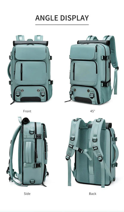 Waterproof Travel Backpack with USB Port & Shoe Storage for Organized Trips