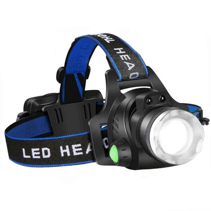 Rechargeable 300LM LED Headlamp with Zoom | Sturdy Light for Outdoor Use