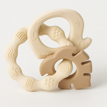 Set of Three Nori Elos Baby Teething Toys