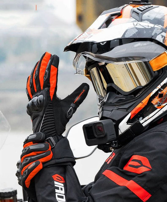 Winter Motorcycle Gloves with Waterproof Insulation and Enhanced Grip