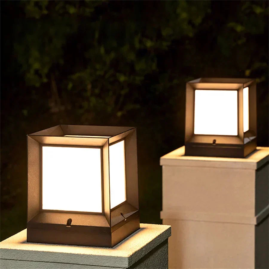 Contemporary Garden Post Light Fixture