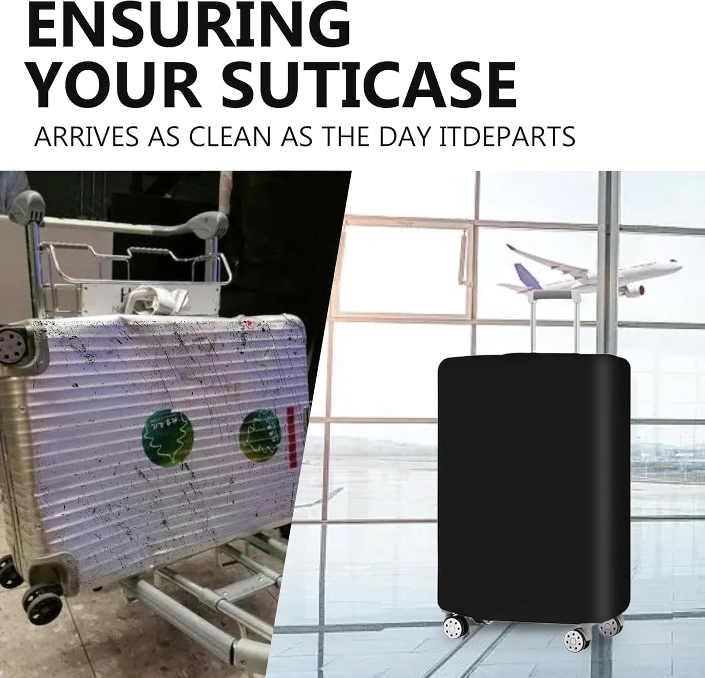 3-Piece Stretchable Luggage Protector Set – Durable, Anti-Tear, Dustproof