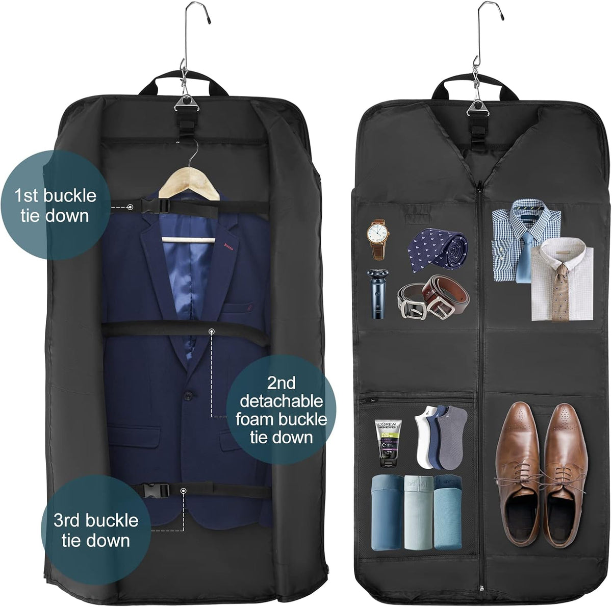 Foldable Waterproof Clothing Bag – 45L Capacity Lightweight Travel Organizer