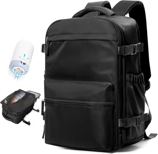 15.6in Travel Backpack with Electric Pump – Vacuum Compression Storage