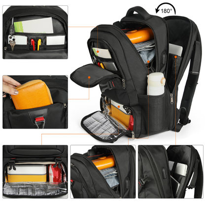 Insulated Compartment Travel Backpack | Large Organizer for Work & School