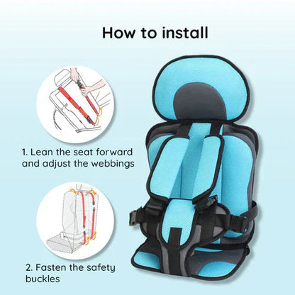 Compact Child Booster Seat with Safety Harness for Travel
