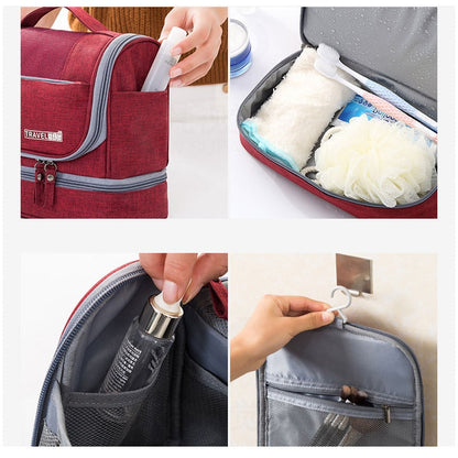 Hanging Toiletry Bag with Multiple Compartments - Large Water-Resistant Organizer for Travel