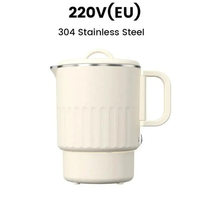 Compact Electric Travel Kettle with Foldable Design for Hot Water