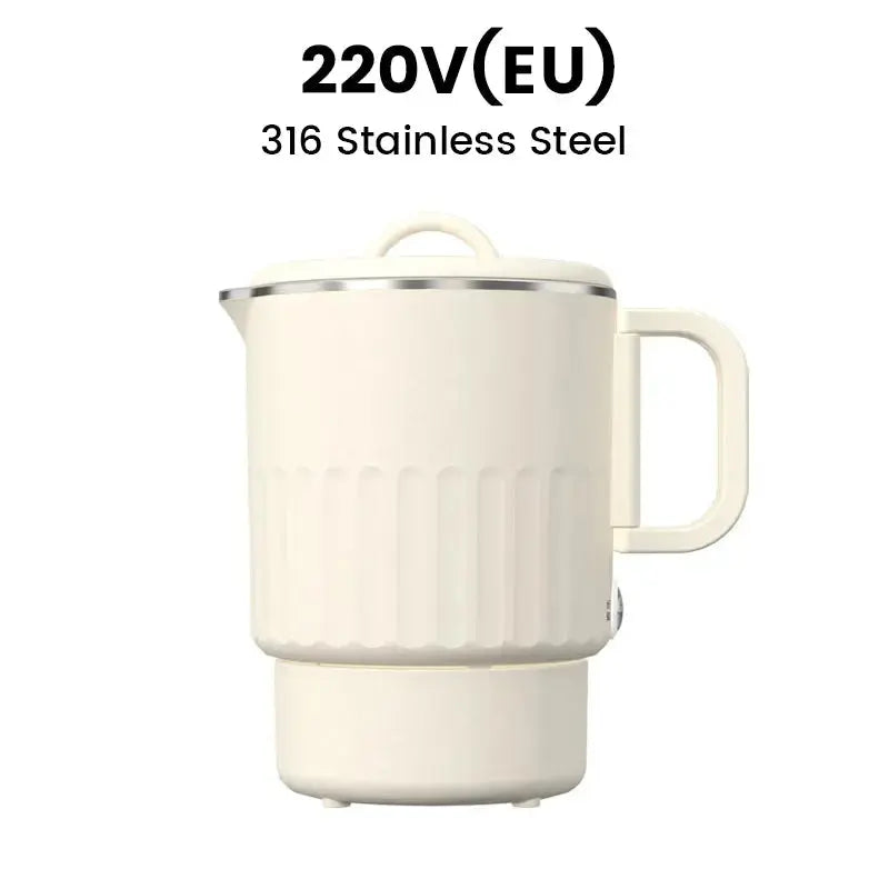 Compact Electric Travel Kettle with Foldable Design for Hot Water